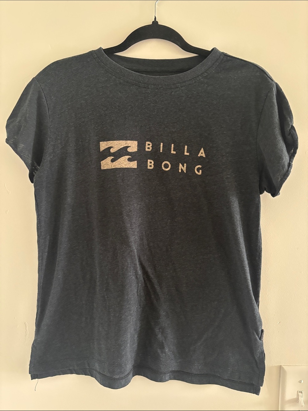 Billabong Black Tee with Gold Logo